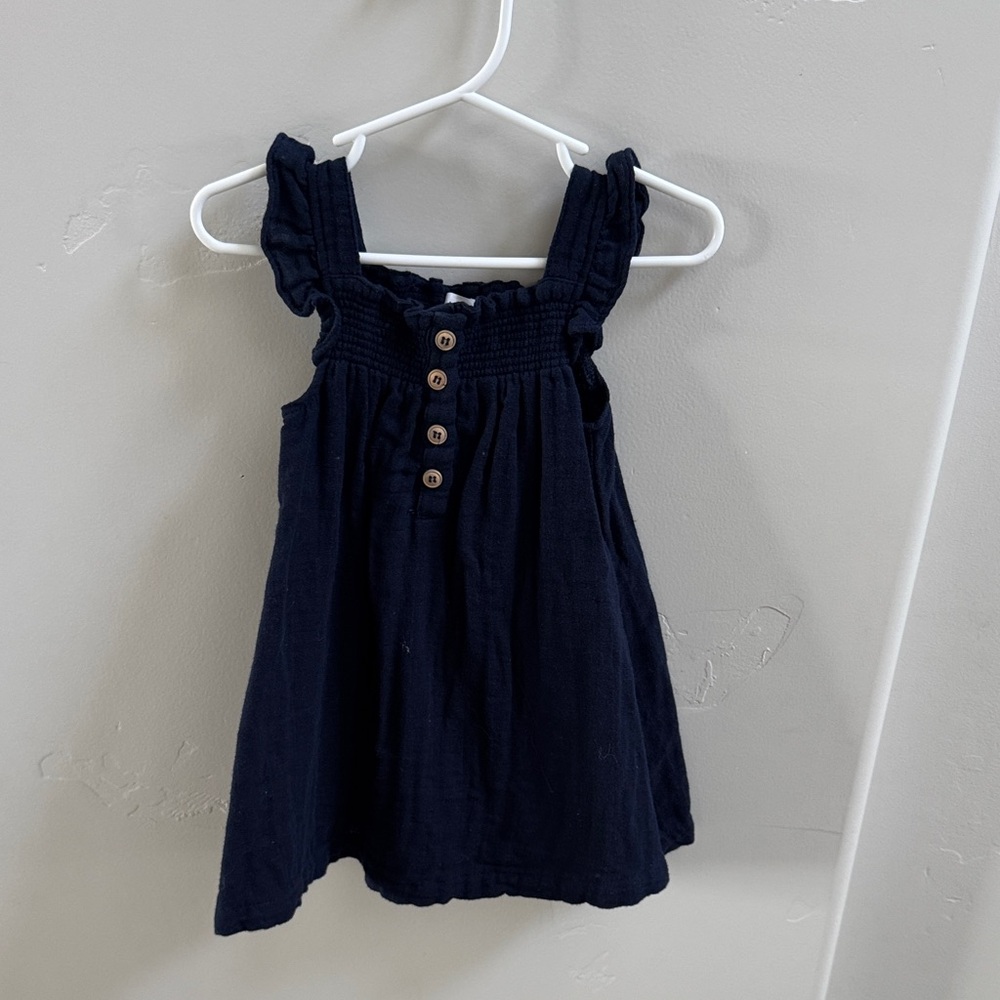 Jamie Kay Navy Blue Ruffle Strap Dress
